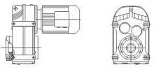 Short-flange mounted parallel shaft helical geared motor with hollow shaft