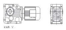 Foot-mounted helical-bevel gear motor with hollow shaft