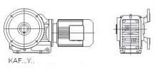 Flange-mounted helical-bevel gear motor with hollow shaft